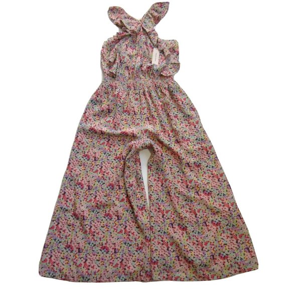 NWT Rebecca Taylor Margo in Floral Print Ruffle Silk Crop Jumpsuit 12 $495 - Picture 2 of 6